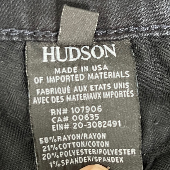 Hudson Jeans Womens Size 32 Nico Super Skinny Mid Rise Dark Wash Stretch Logo - Picture 6 of 10